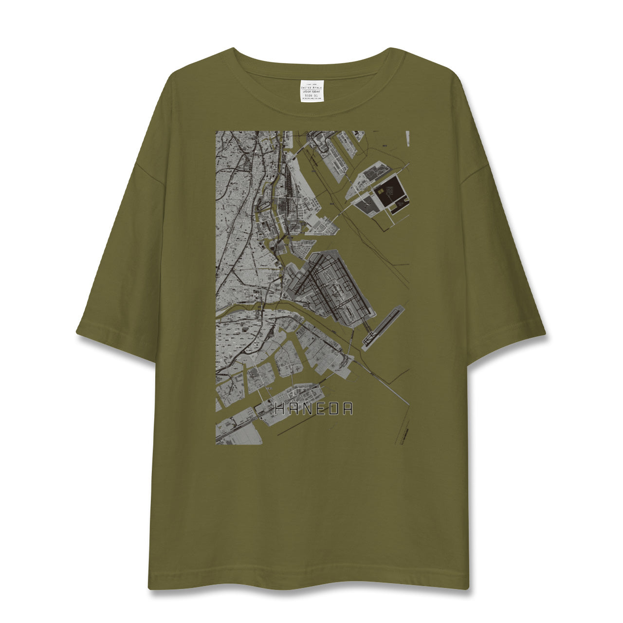 【羽田(東京都)】地図柄ビッグシルエットTシャツ