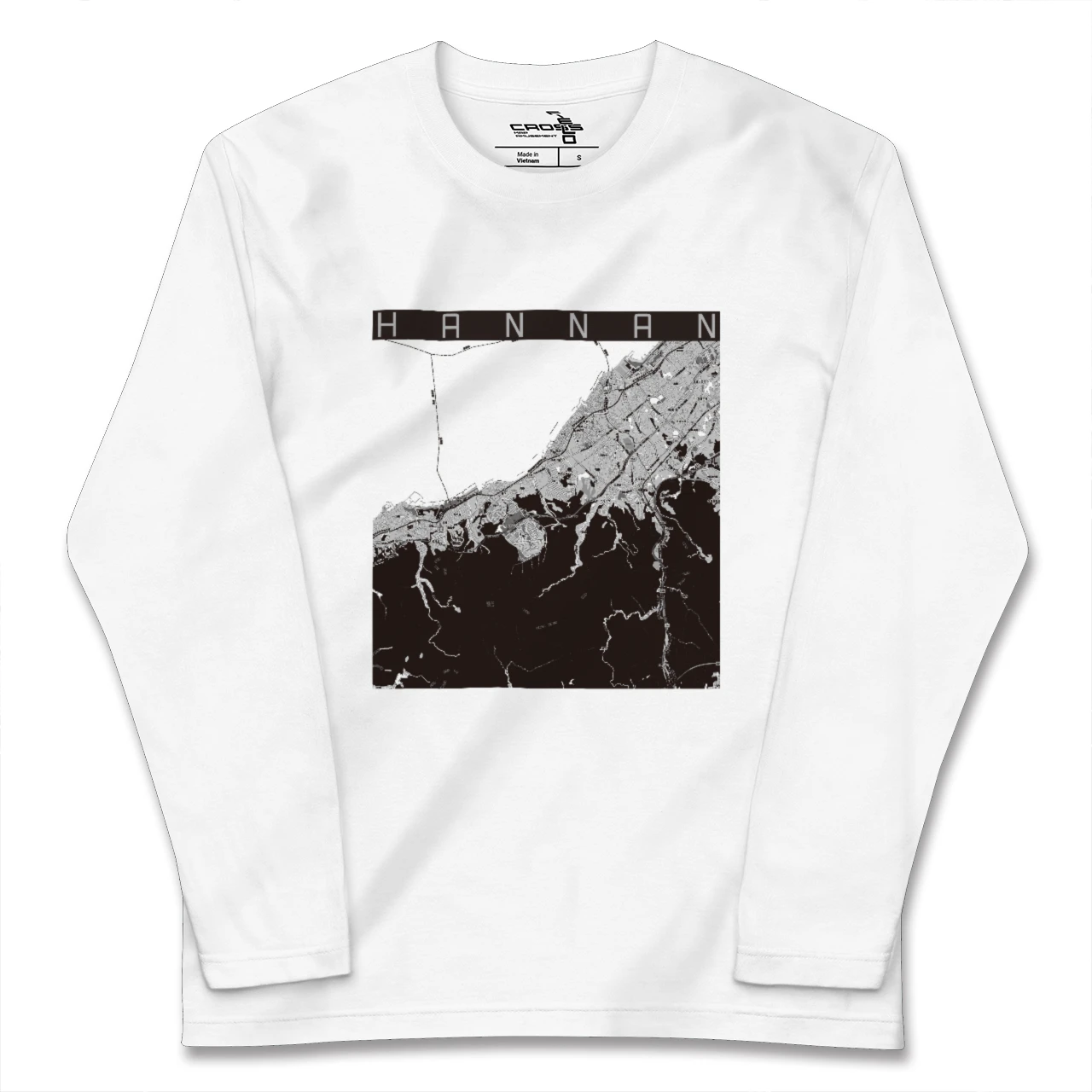 【阪南(大阪府)】地図柄ロングスリーブTシャツ