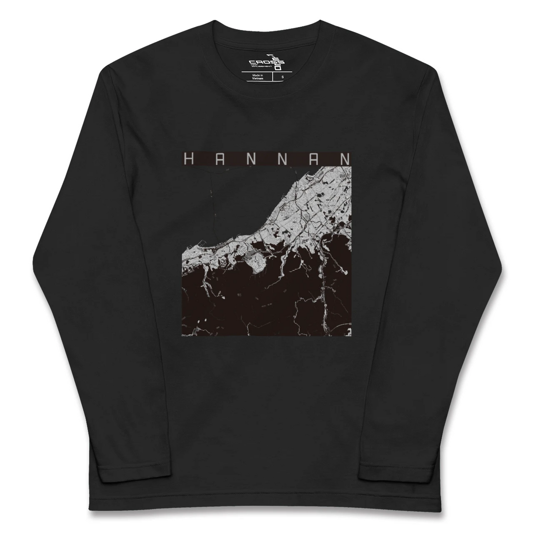 【阪南(大阪府)】地図柄ロングスリーブTシャツ