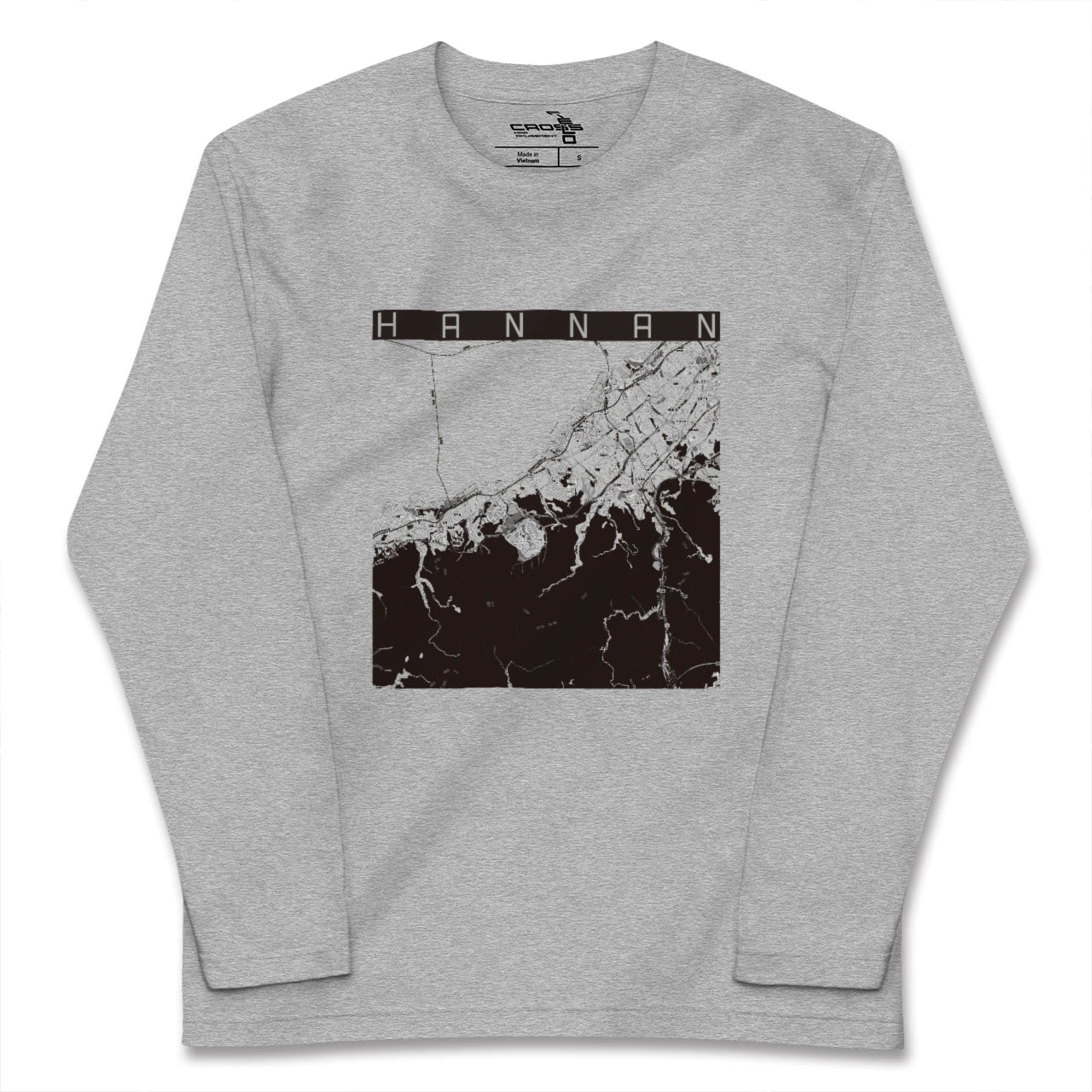 【阪南(大阪府)】地図柄ロングスリーブTシャツ