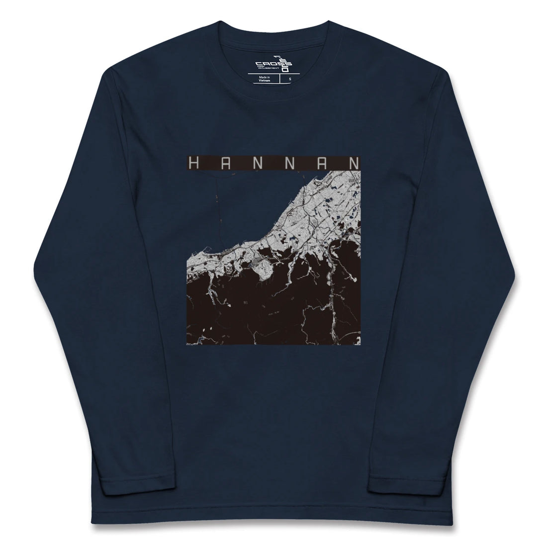 【阪南(大阪府)】地図柄ロングスリーブTシャツ