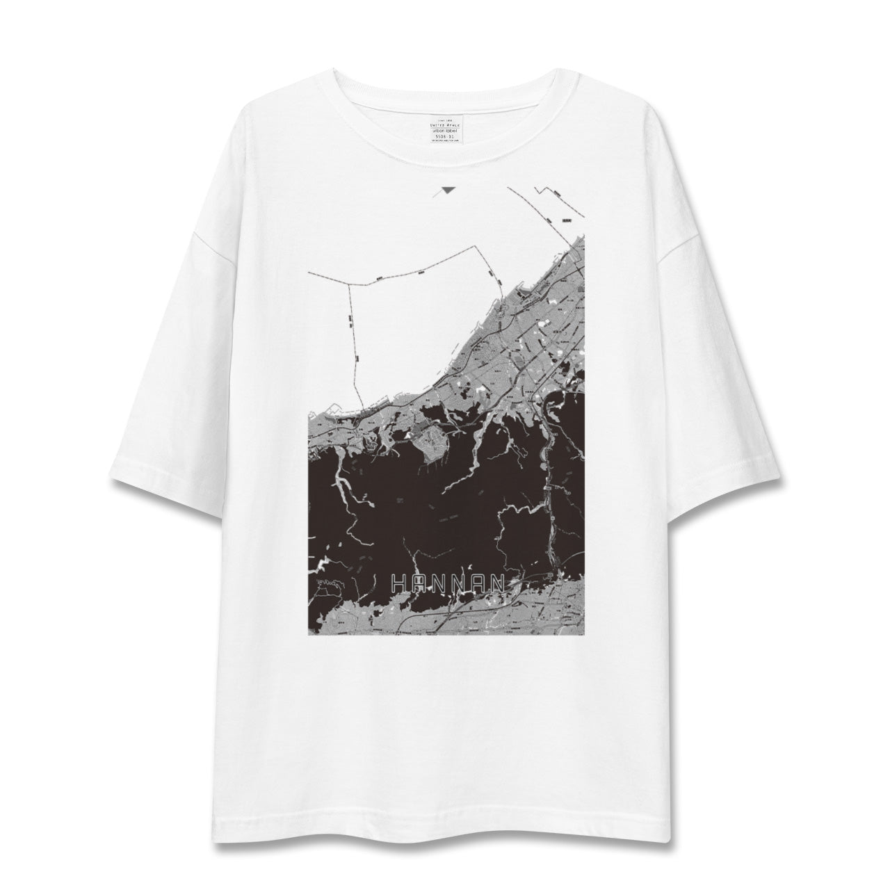 【阪南(大阪府)】地図柄ビッグシルエットTシャツ