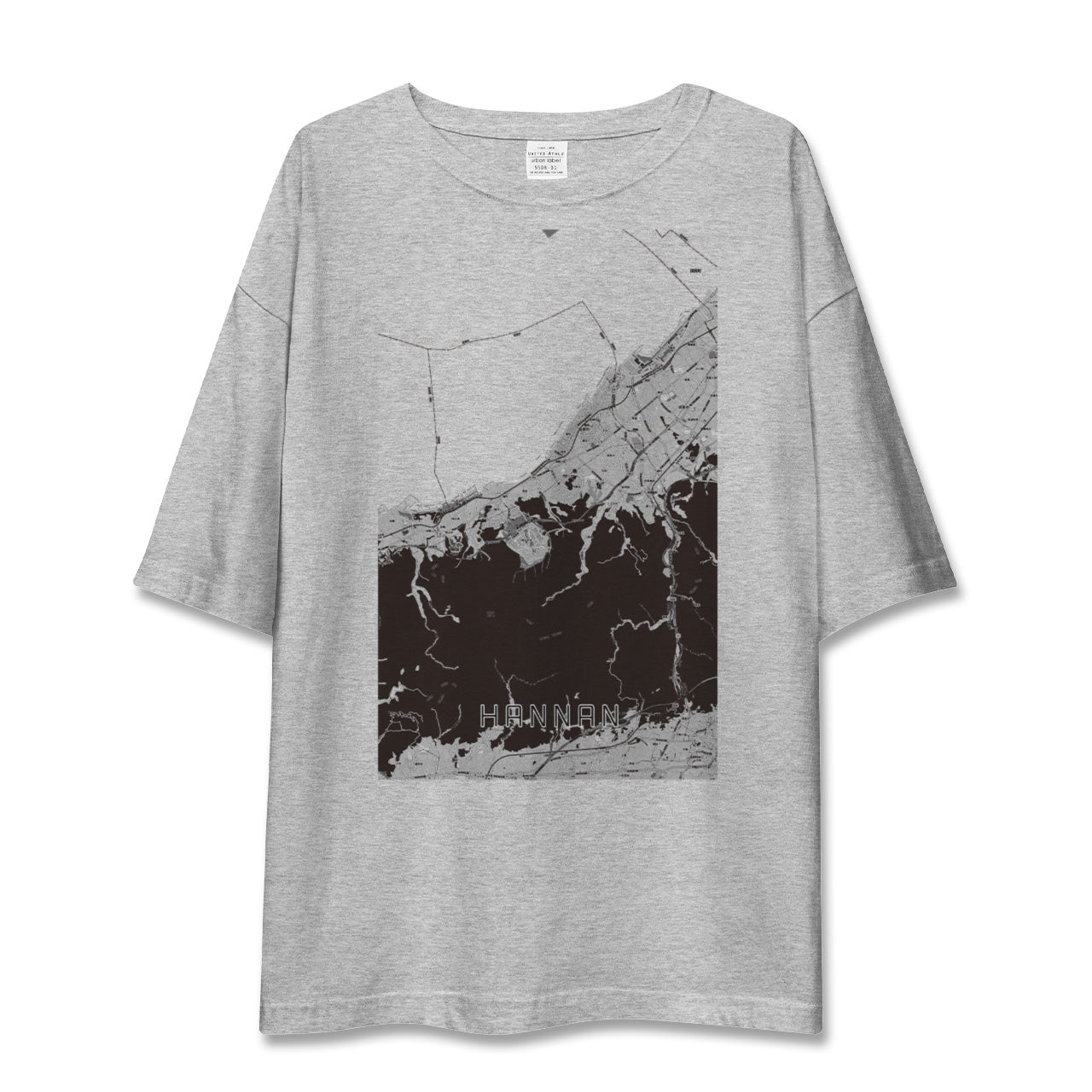 【阪南(大阪府)】地図柄ビッグシルエットTシャツ