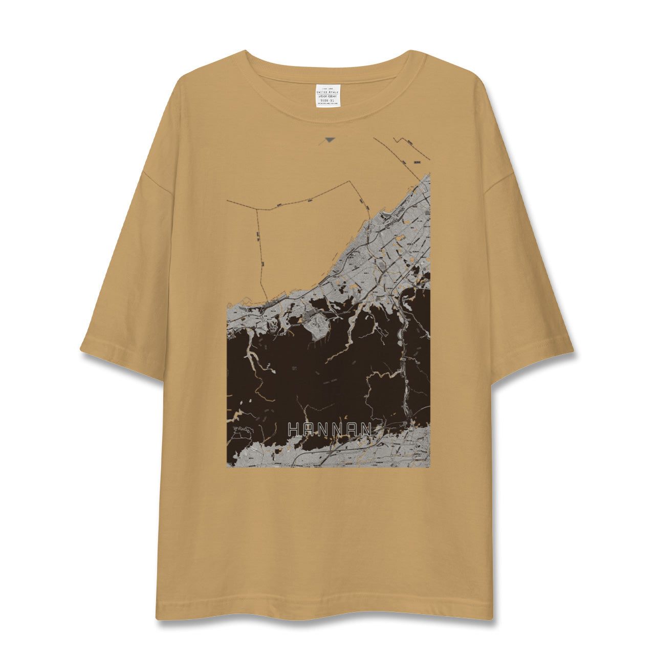 【阪南(大阪府)】地図柄ビッグシルエットTシャツ