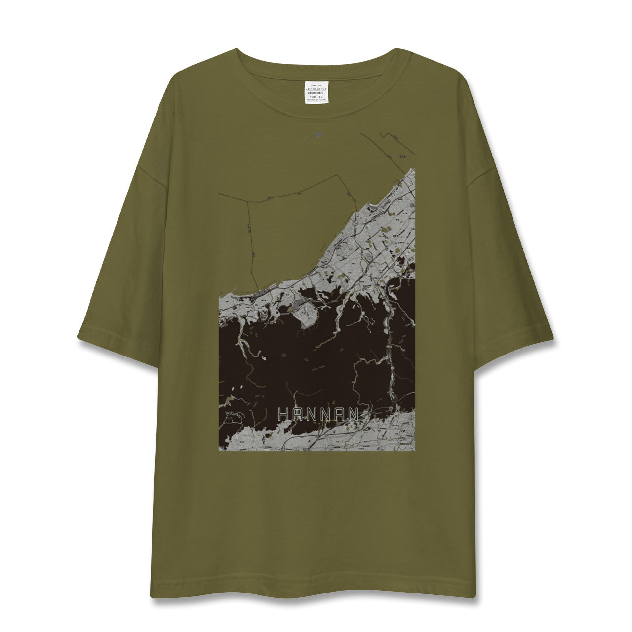 【阪南(大阪府)】地図柄ビッグシルエットTシャツ