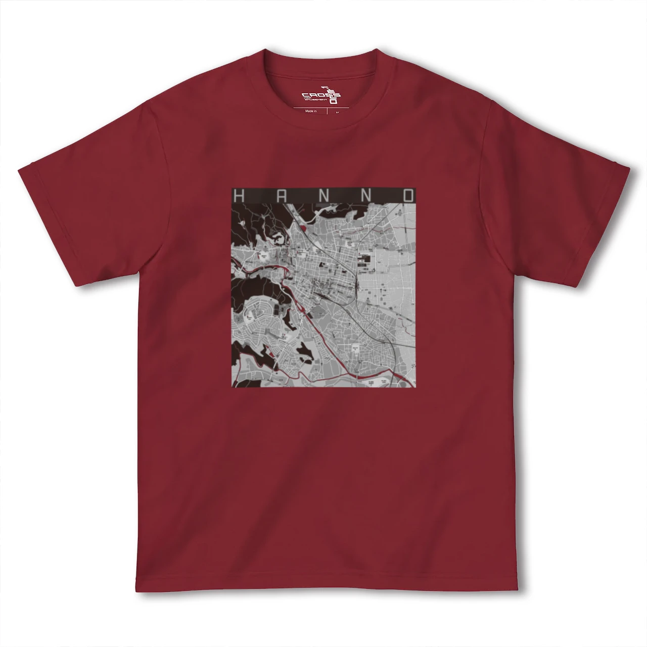 【飯能(埼玉県)】地図柄ヘビーウェイトTシャツ