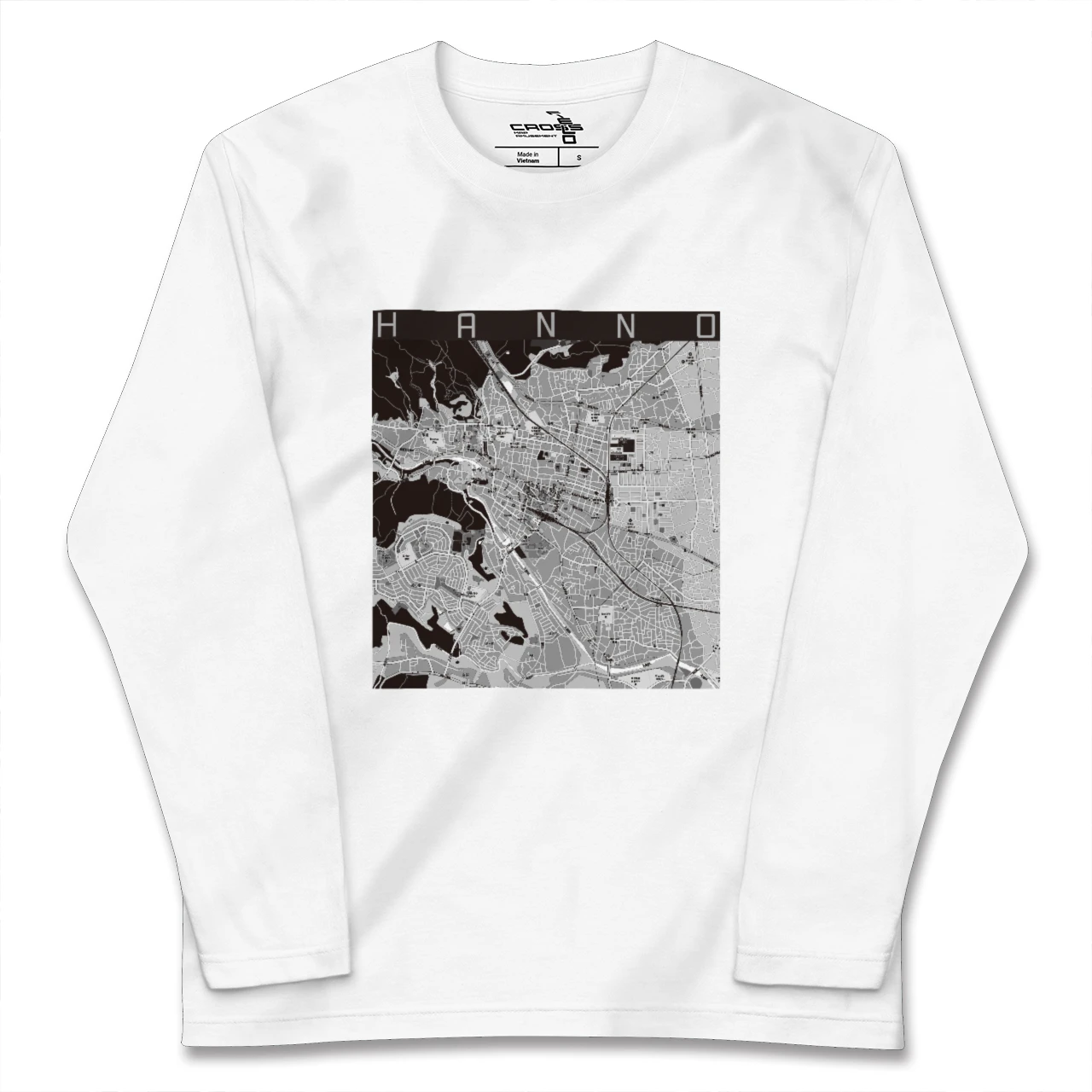 【飯能(埼玉県)】地図柄ロングスリーブTシャツ