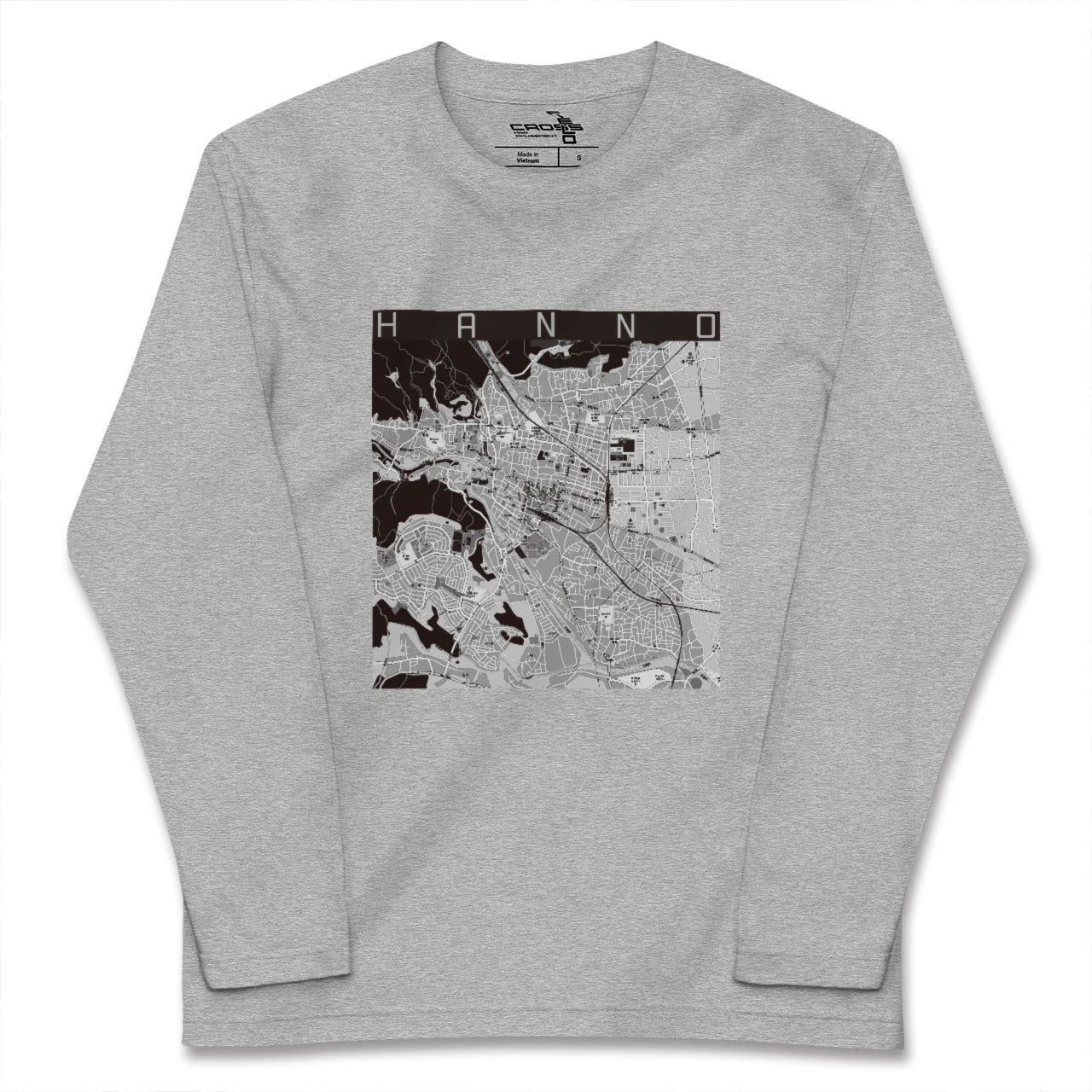 【飯能(埼玉県)】地図柄ロングスリーブTシャツ