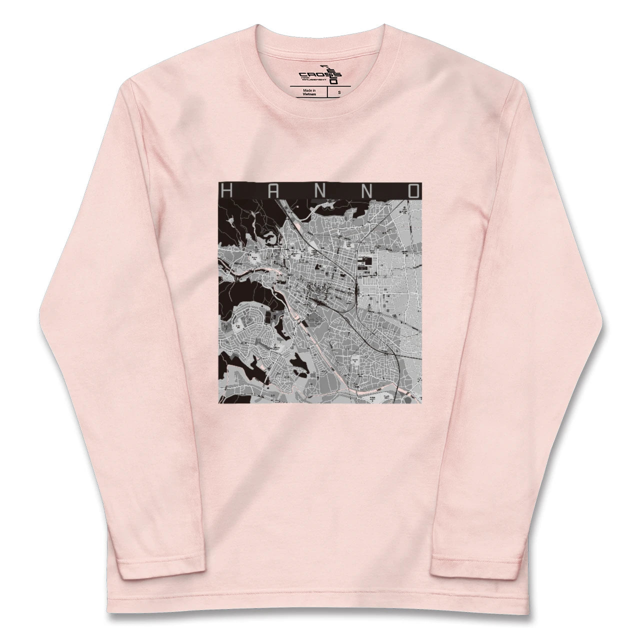 【飯能(埼玉県)】地図柄ロングスリーブTシャツ