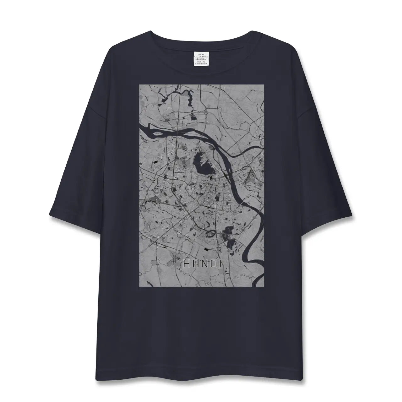【ハノイ(ベトナム)】地図柄ビッグシルエットTシャツ