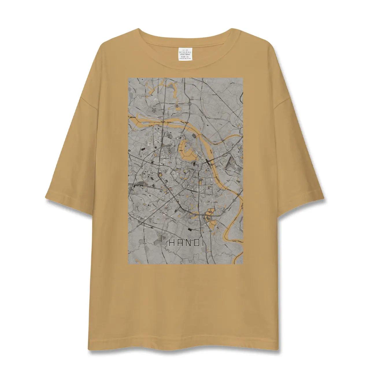 【ハノイ(ベトナム)】地図柄ビッグシルエットTシャツ