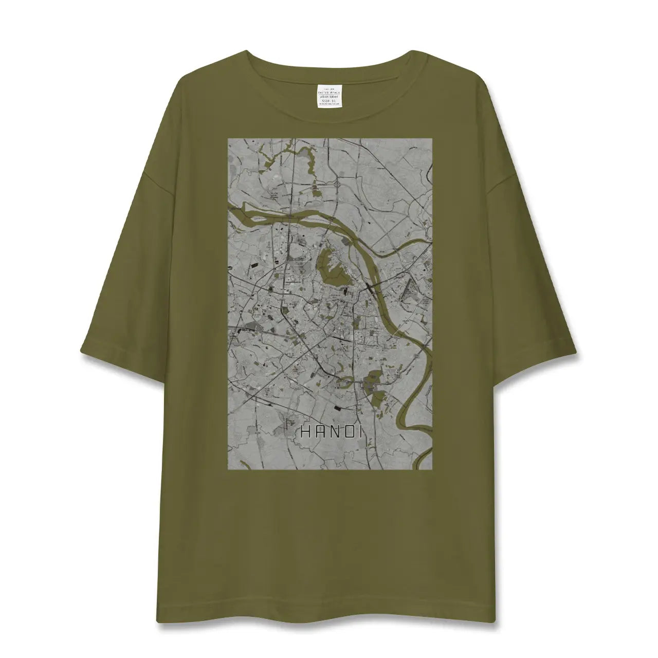 【ハノイ(ベトナム)】地図柄ビッグシルエットTシャツ