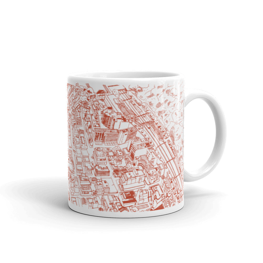 【原宿(イラスト)】地図柄11オンスマグ