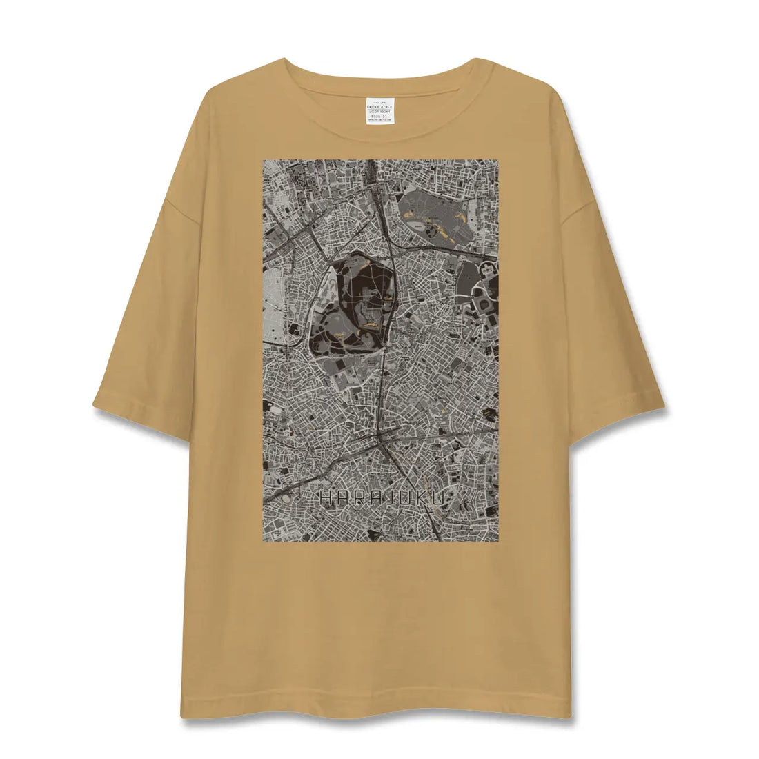 【原宿(東京都)】地図柄ビッグシルエットTシャツ
