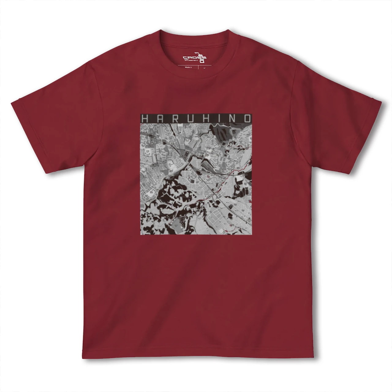 【はるひ野(神奈川県)】地図柄ヘビーウェイトTシャツ