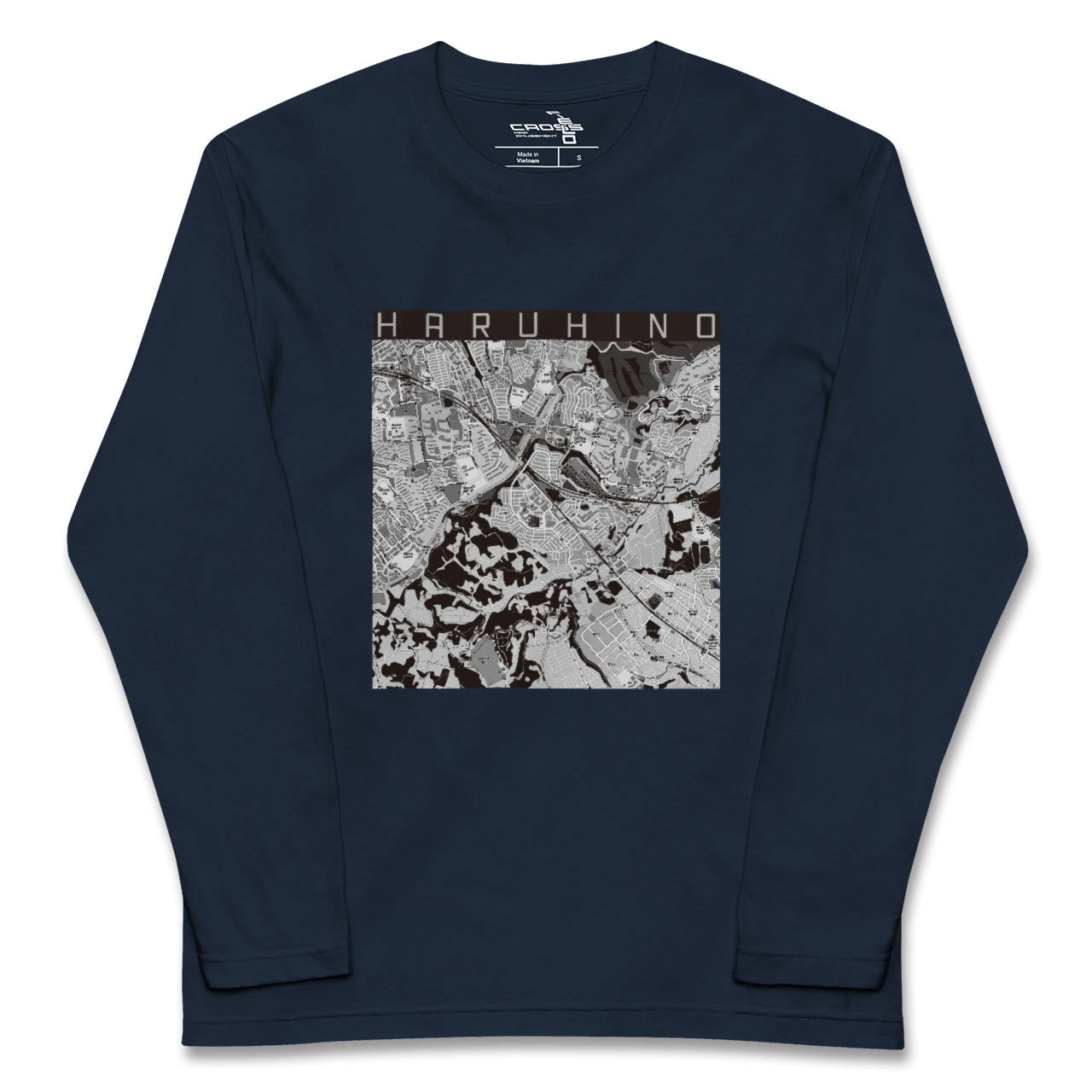 【はるひ野(神奈川県)】地図柄ロングスリーブTシャツ