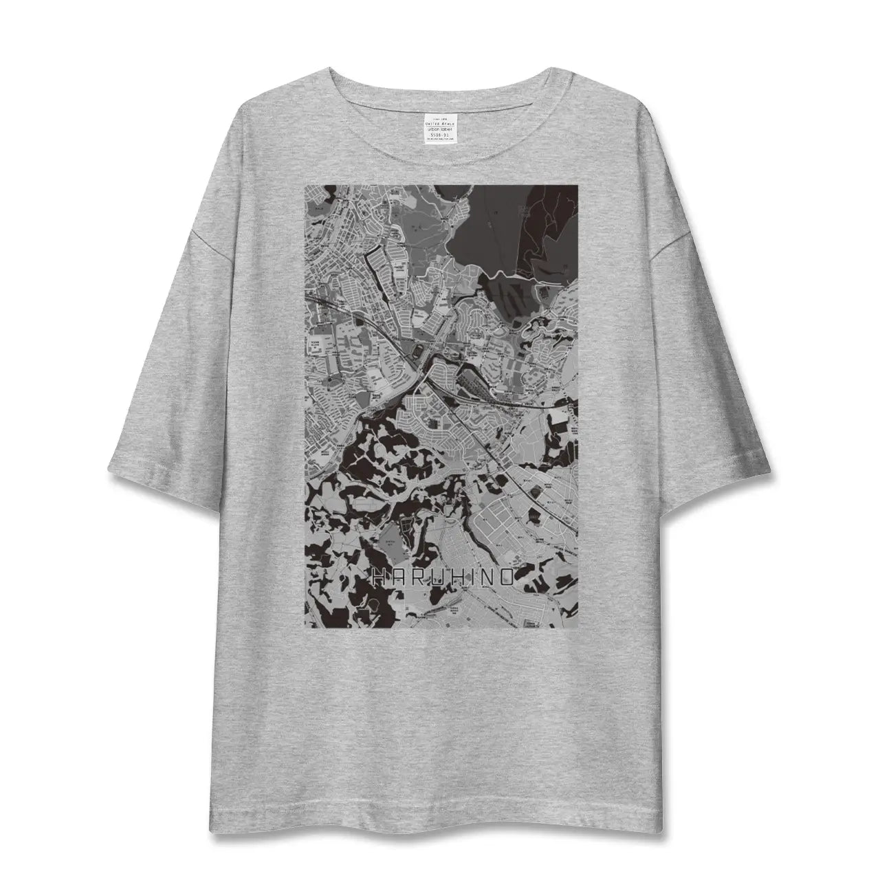 【はるひ野(神奈川県)】地図柄ビッグシルエットTシャツ