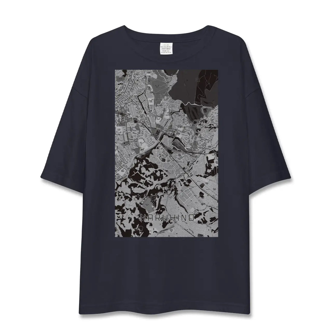 【はるひ野(神奈川県)】地図柄ビッグシルエットTシャツ