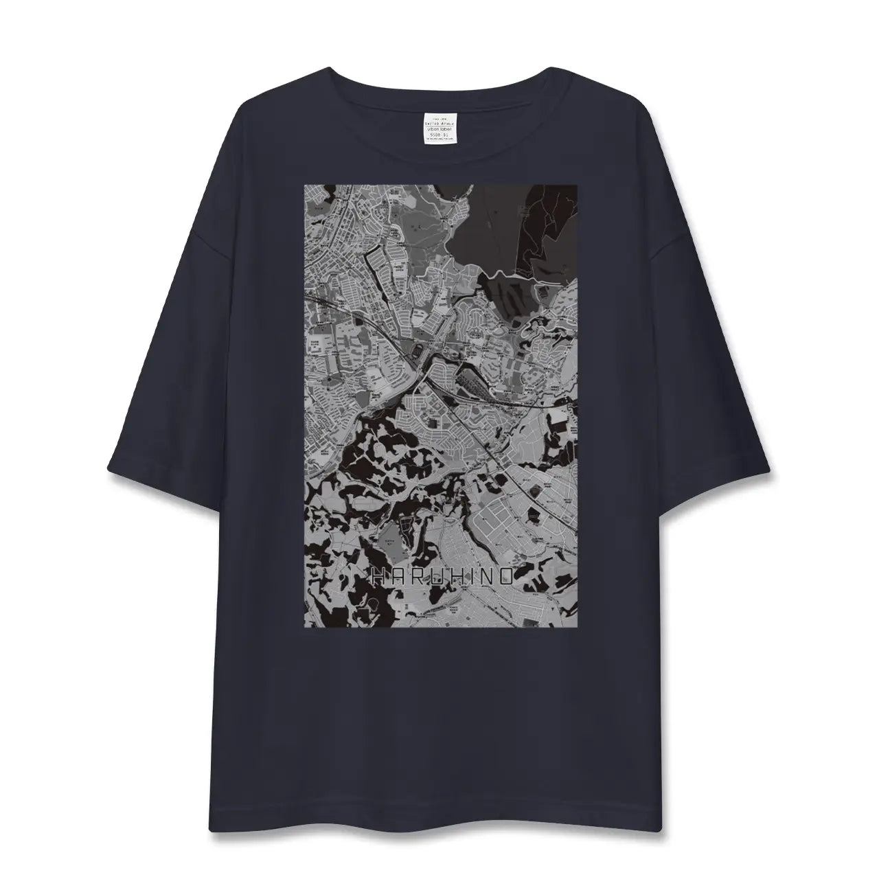 【はるひ野(神奈川県)】地図柄ビッグシルエットTシャツ