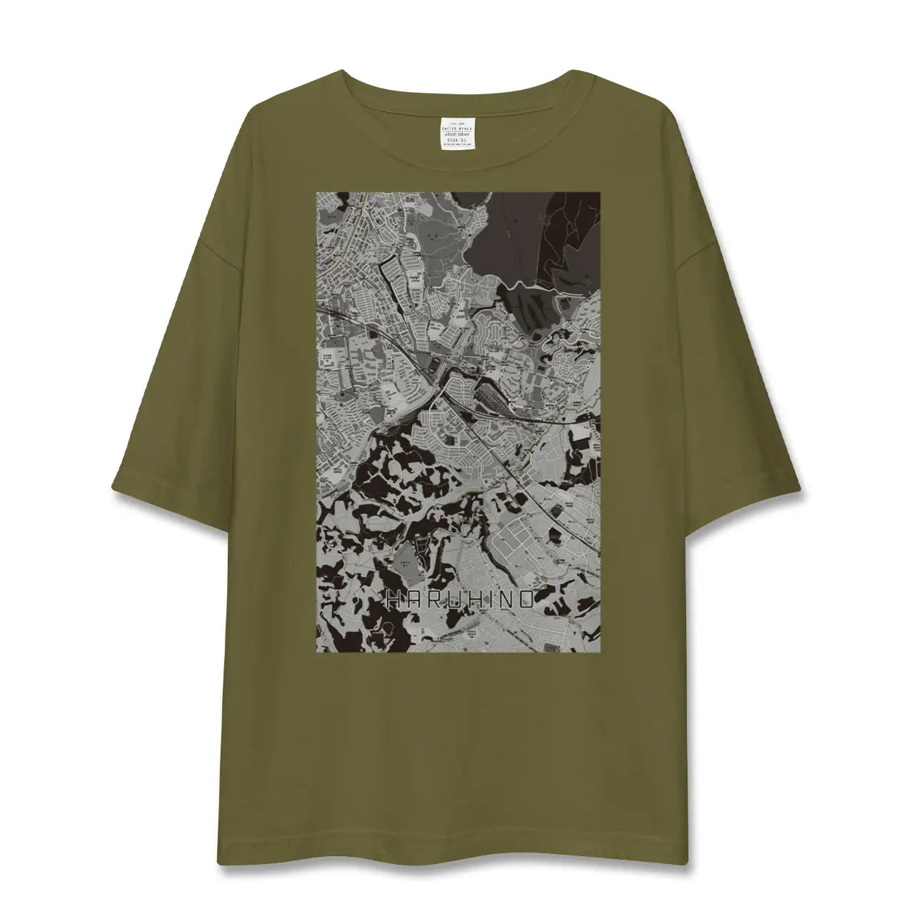 【はるひ野(神奈川県)】地図柄ビッグシルエットTシャツ