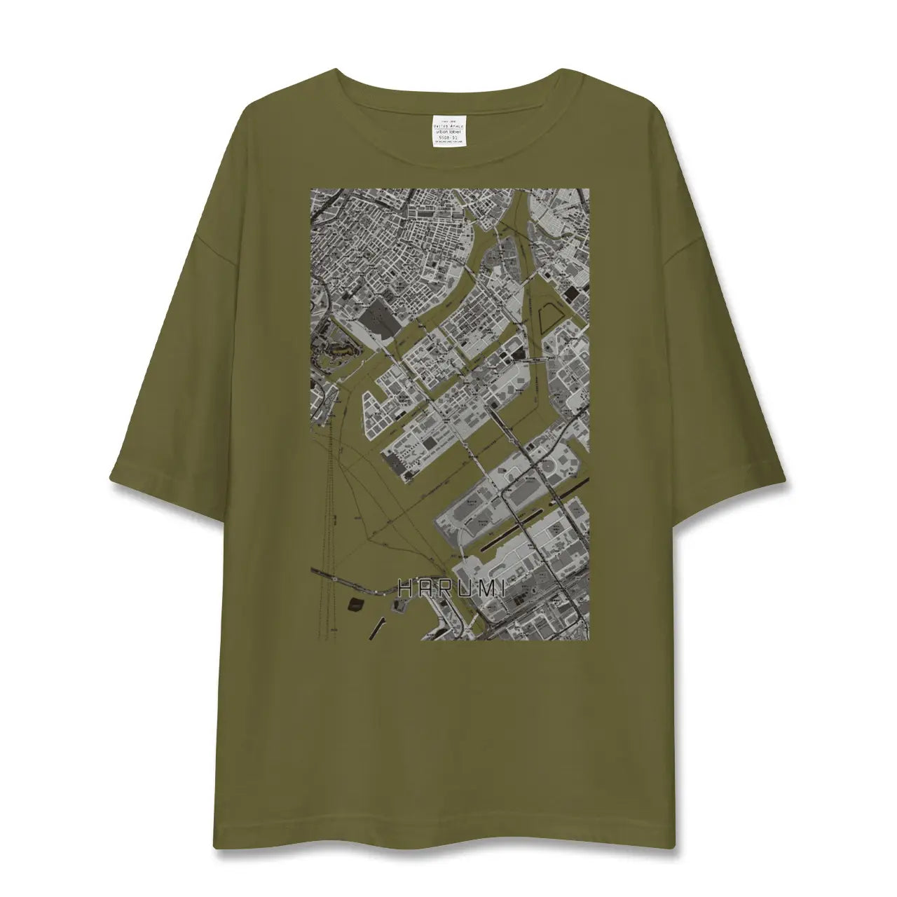 【晴海(東京都)】地図柄ビッグシルエットTシャツ