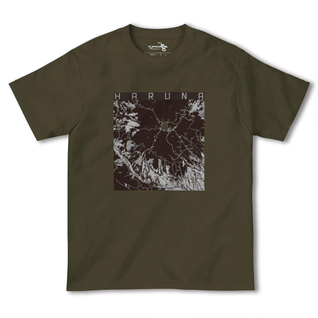 【榛名(群馬県)】地図柄ヘビーウェイトTシャツ
