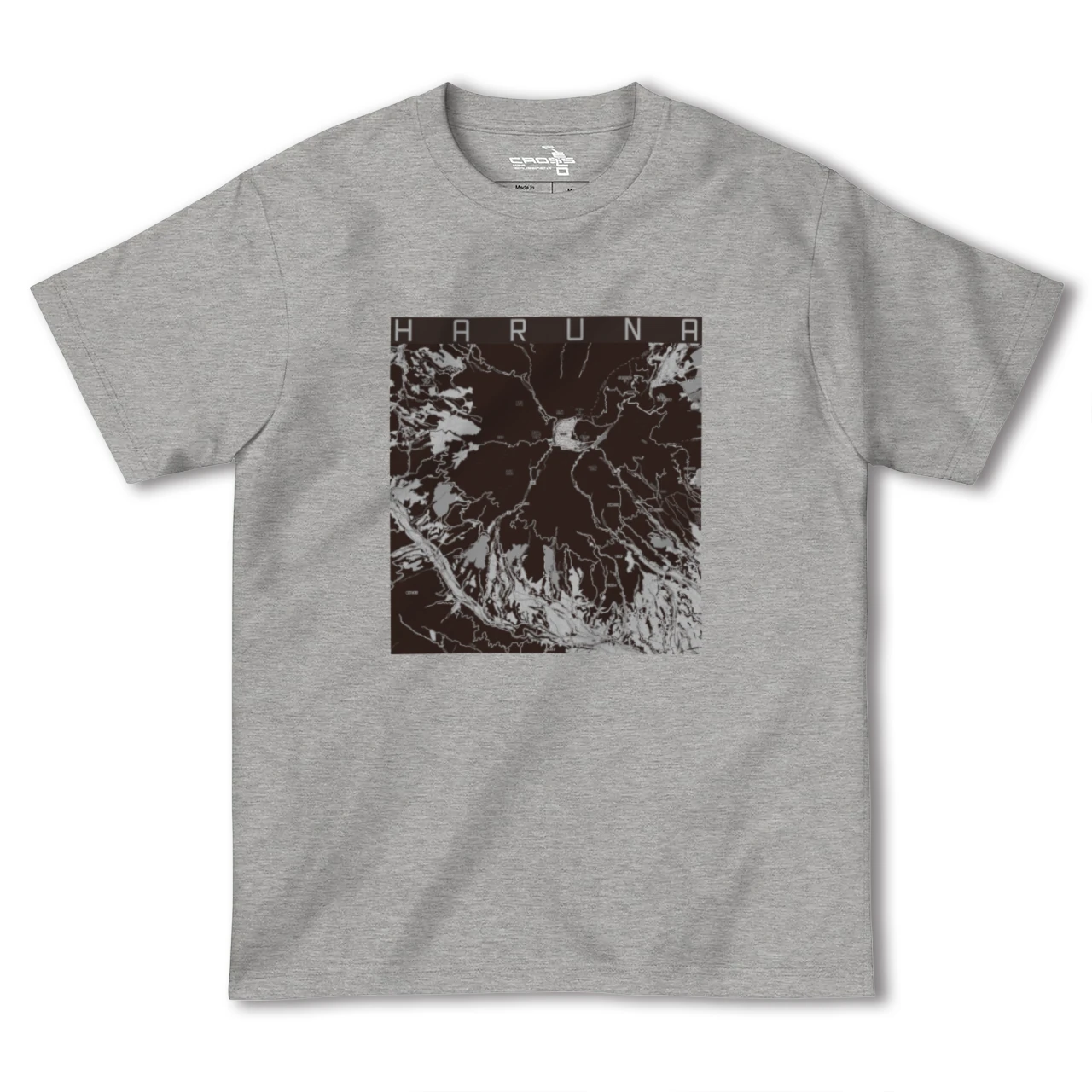 【榛名(群馬県)】地図柄ヘビーウェイトTシャツ