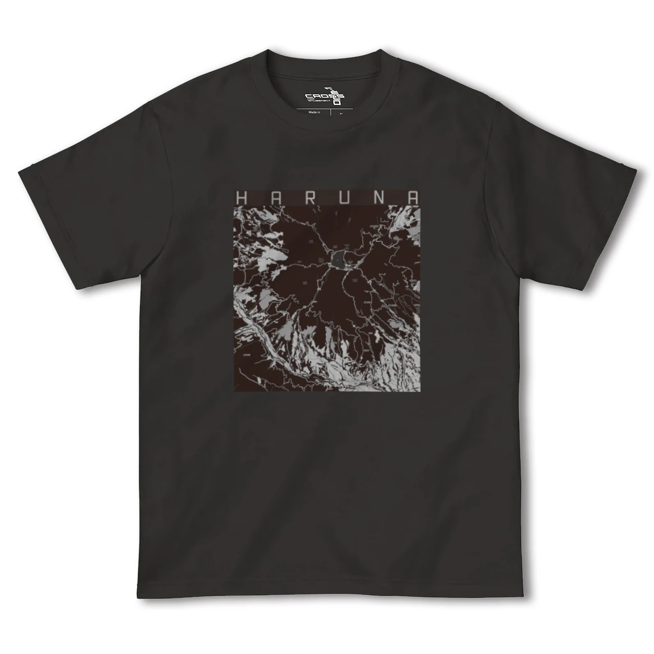 【榛名(群馬県)】地図柄ヘビーウェイトTシャツ