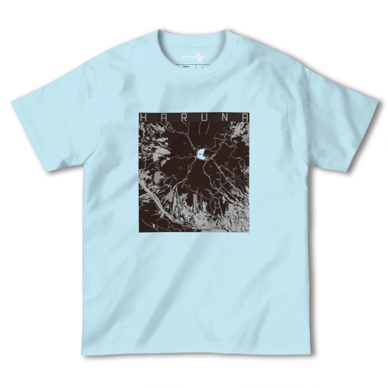 【榛名(群馬県)】地図柄ヘビーウェイトTシャツ