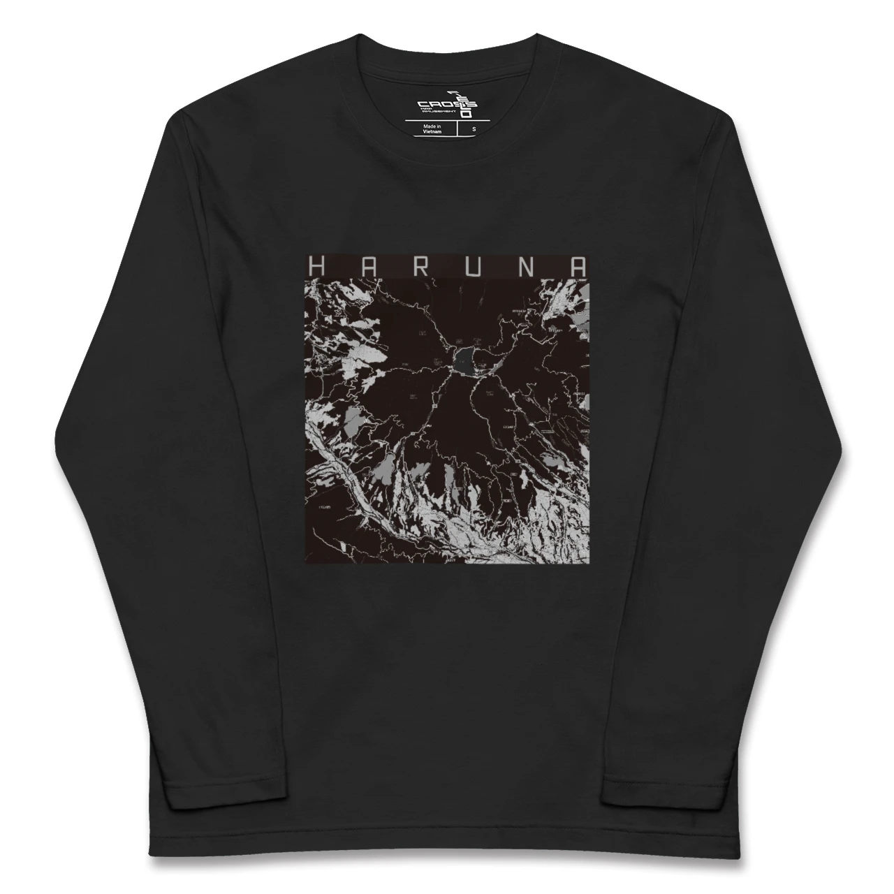 【榛名(群馬県)】地図柄ロングスリーブTシャツ
