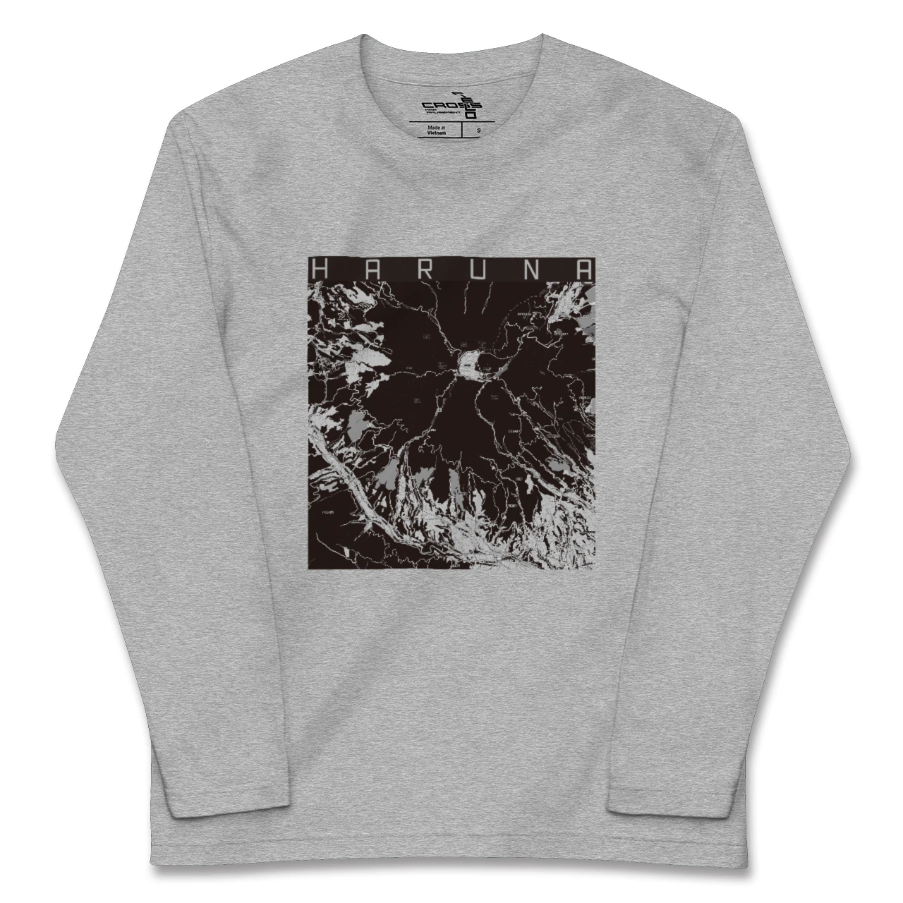 【榛名(群馬県)】地図柄ロングスリーブTシャツ