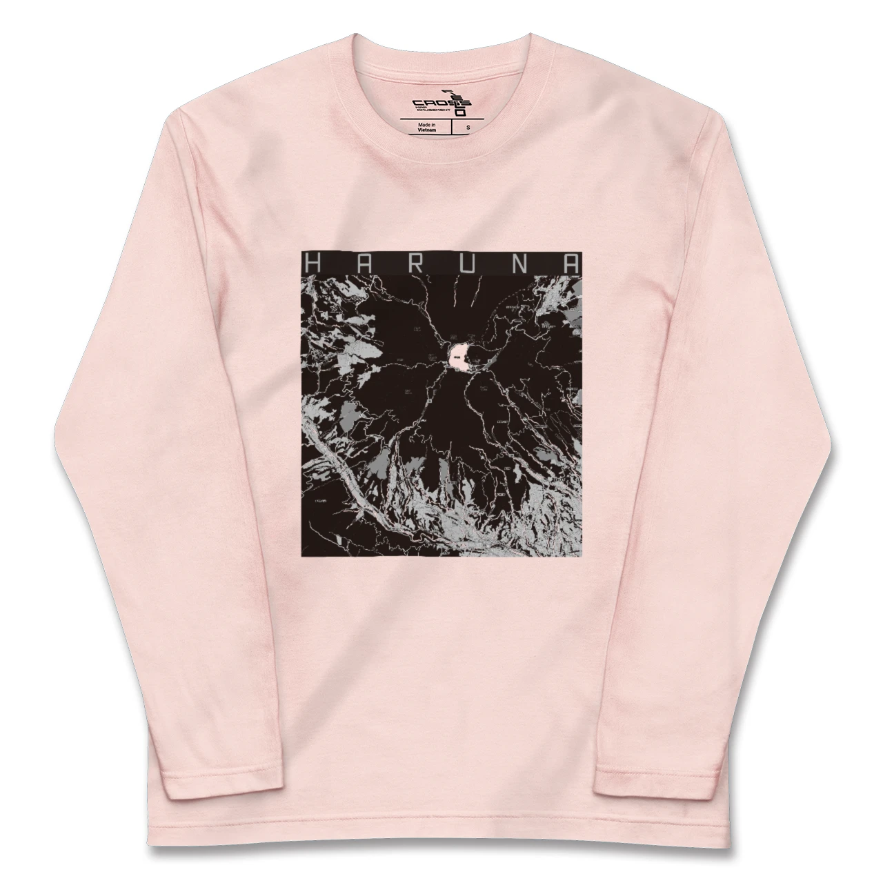 【榛名(群馬県)】地図柄ロングスリーブTシャツ