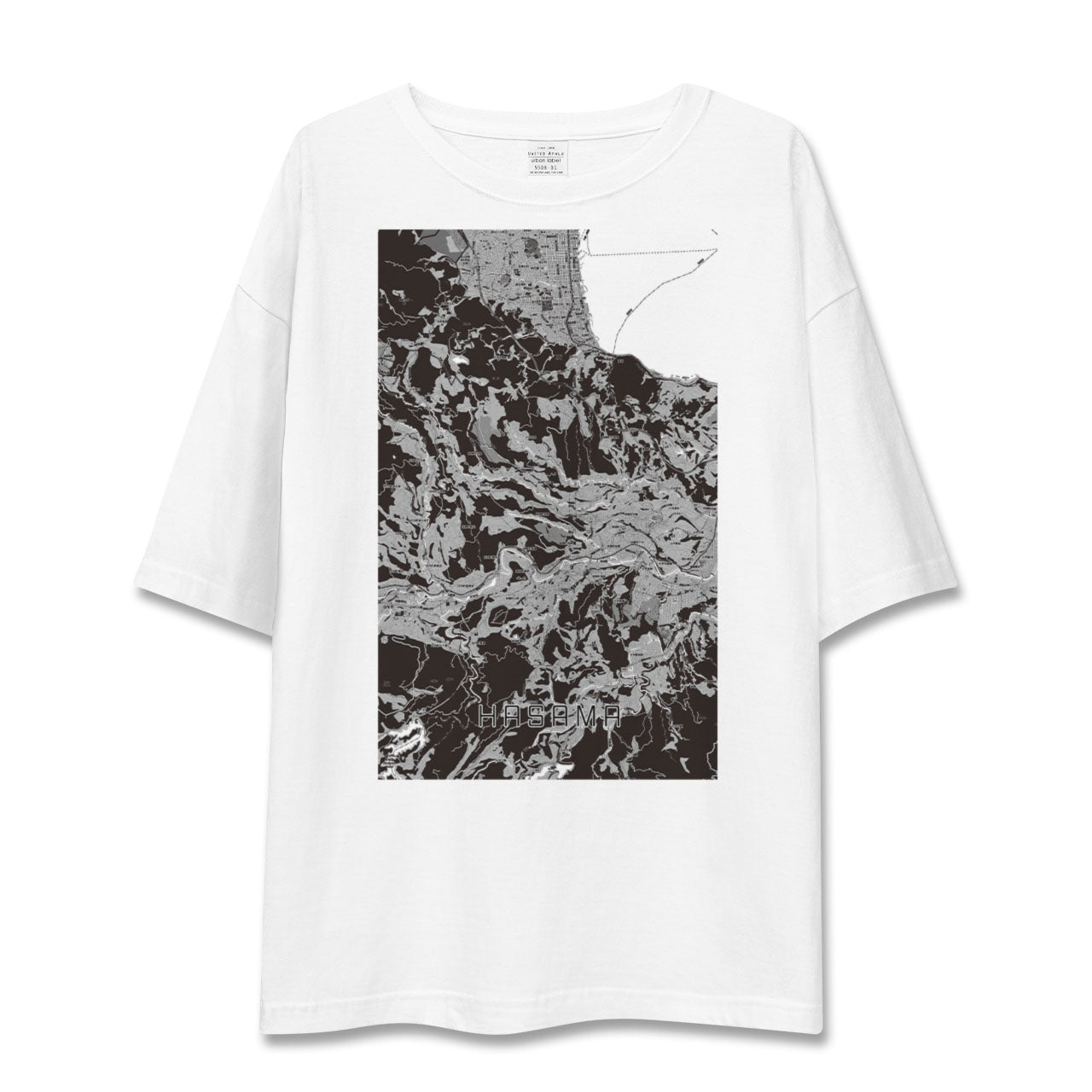 【挾間(大分県)】地図柄ビッグシルエットTシャツ