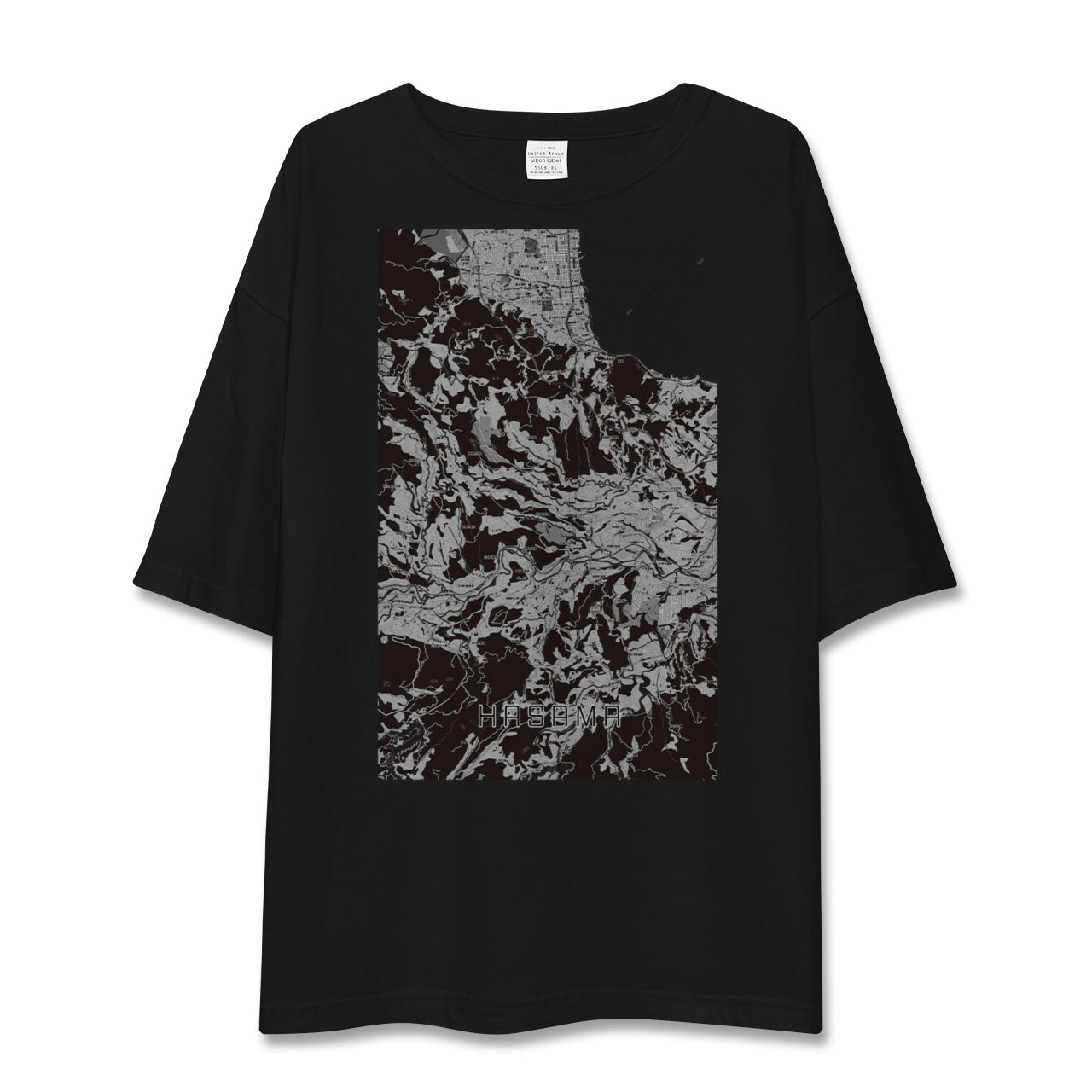 【挾間(大分県)】地図柄ビッグシルエットTシャツ
