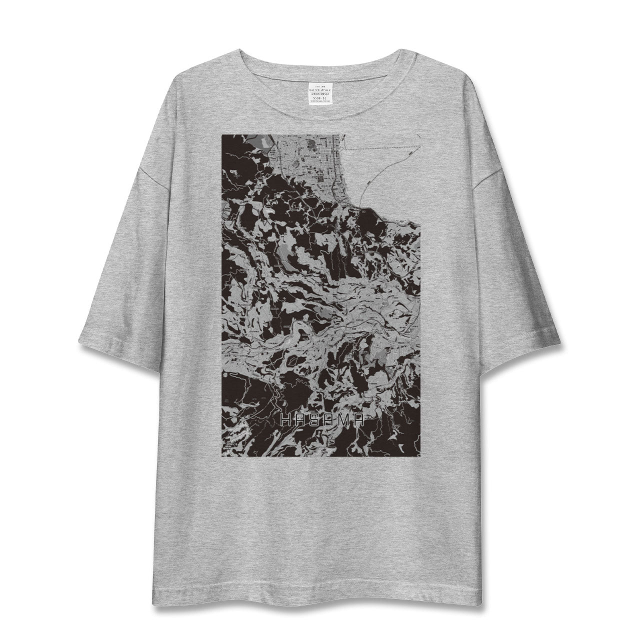 【挾間(大分県)】地図柄ビッグシルエットTシャツ