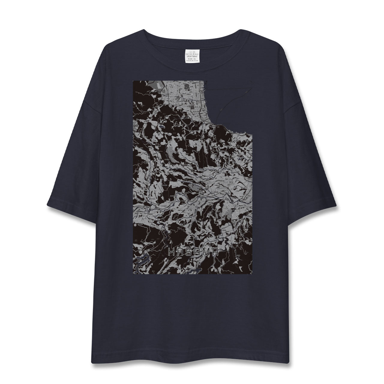 【挾間(大分県)】地図柄ビッグシルエットTシャツ