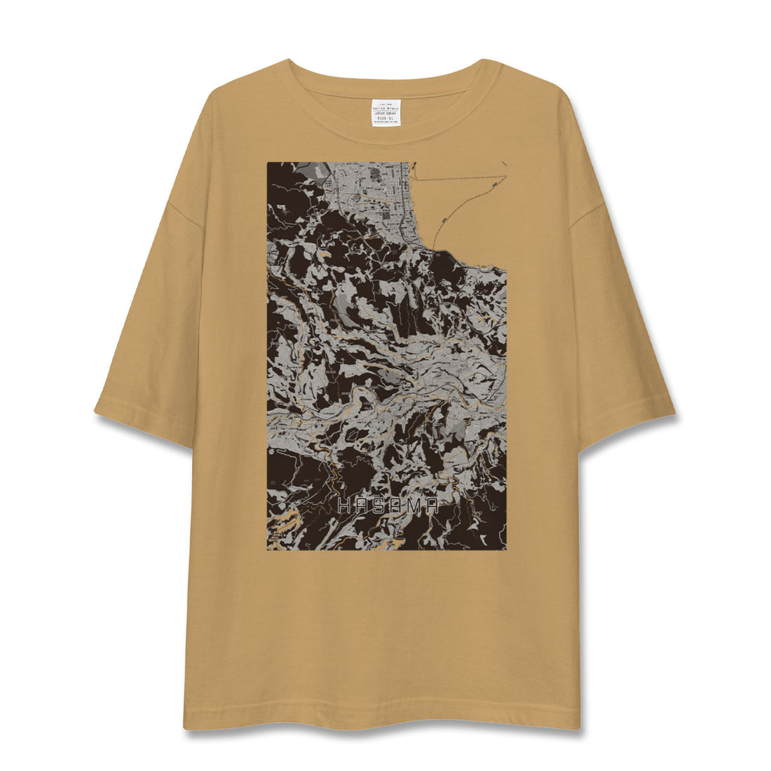 【挾間(大分県)】地図柄ビッグシルエットTシャツ