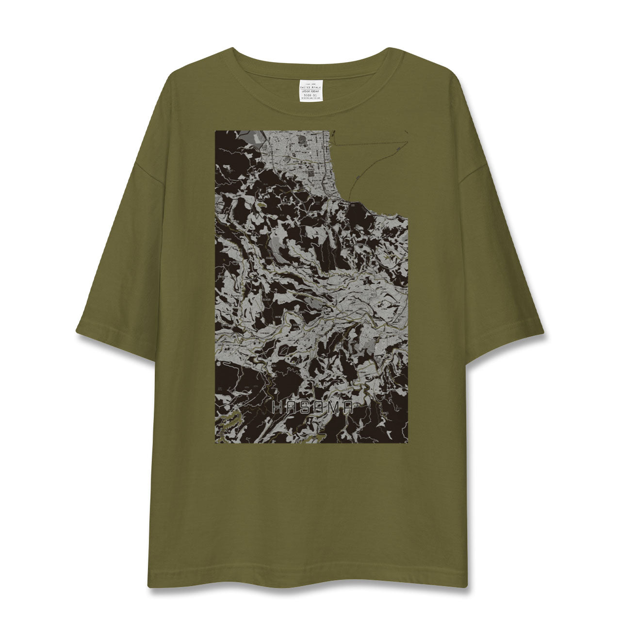 【挾間(大分県)】地図柄ビッグシルエットTシャツ
