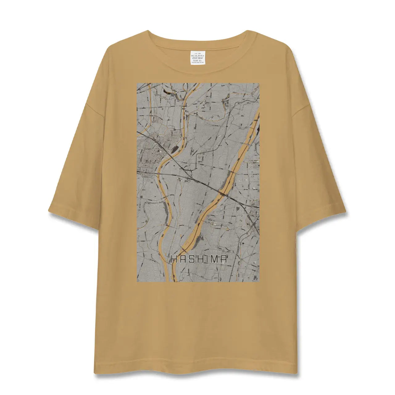 【羽島(岐阜県)】地図柄ビッグシルエットTシャツ