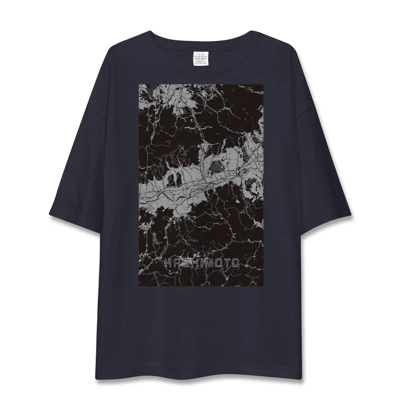 【橋本(和歌山県)(和歌山県)】地図柄ビッグシルエットTシャツ