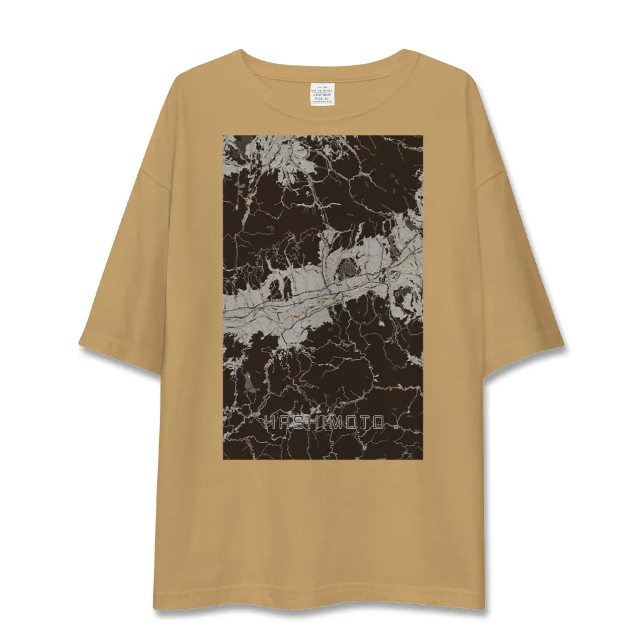 【橋本(和歌山県)(和歌山県)】地図柄ビッグシルエットTシャツ