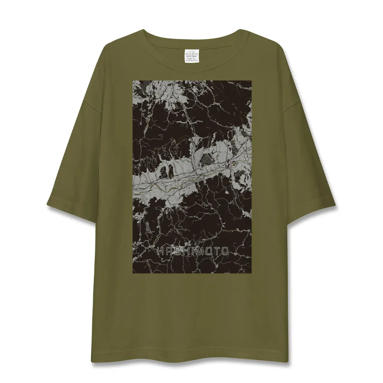 【橋本(和歌山県)(和歌山県)】地図柄ビッグシルエットTシャツ