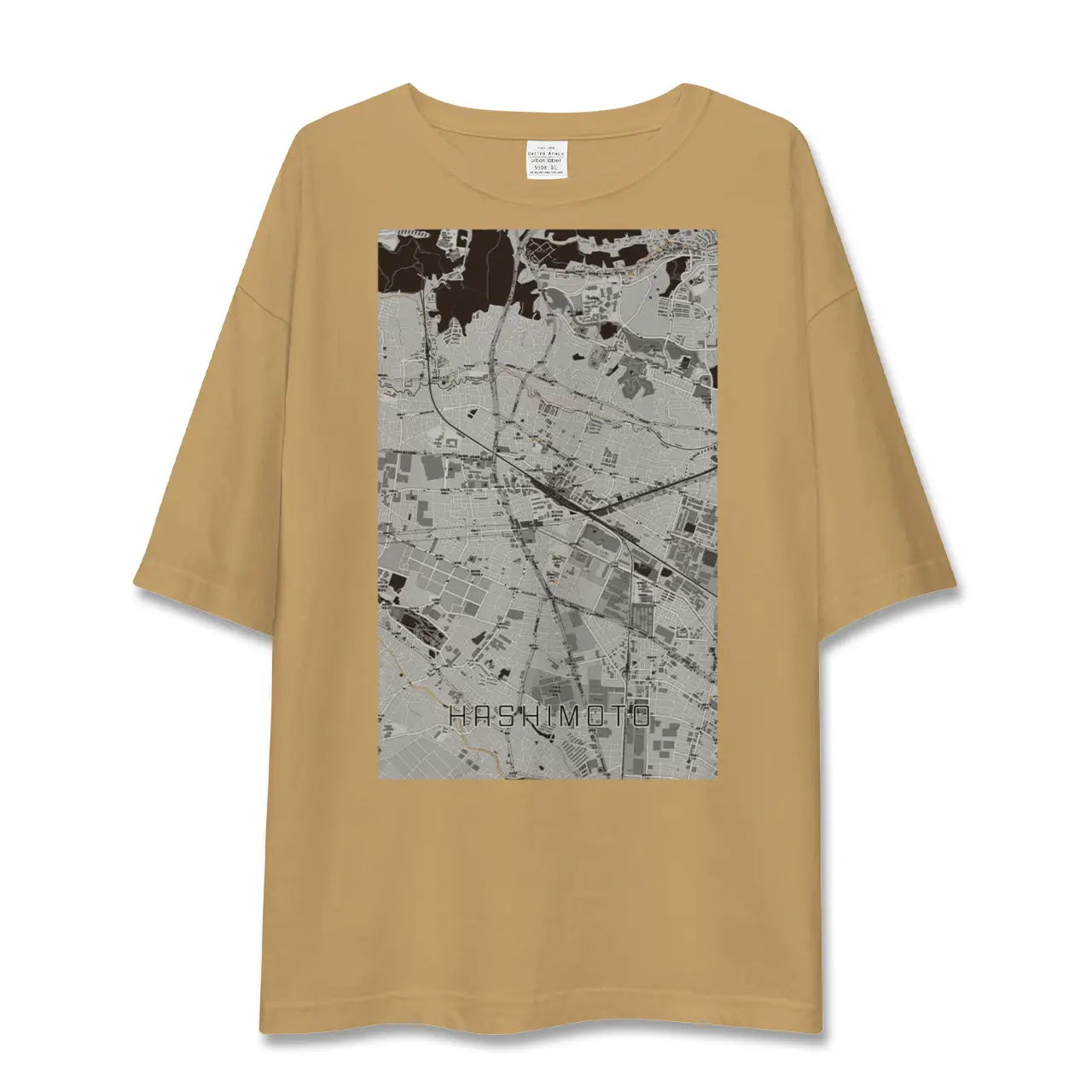 【橋本(神奈川県)】地図柄ビッグシルエットTシャツ