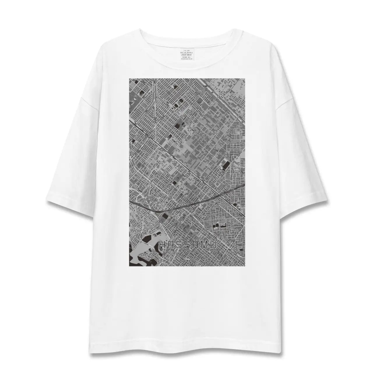 【発寒(北海道)】地図柄ビッグシルエットTシャツ