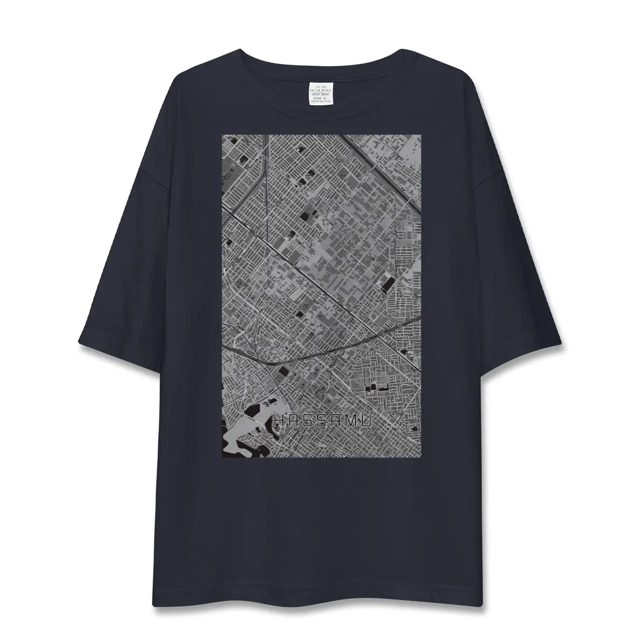 【発寒(北海道)】地図柄ビッグシルエットTシャツ