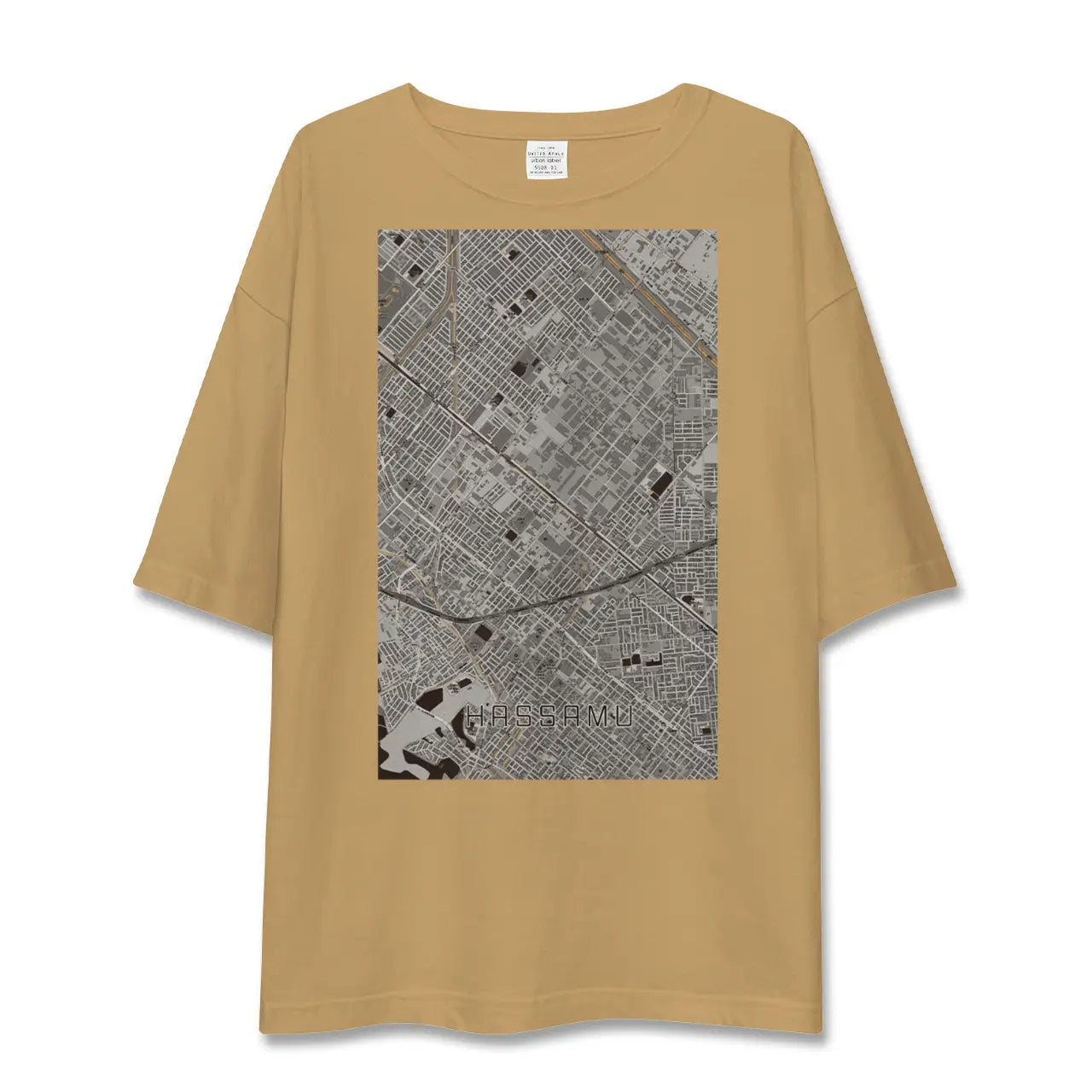 【発寒(北海道)】地図柄ビッグシルエットTシャツ