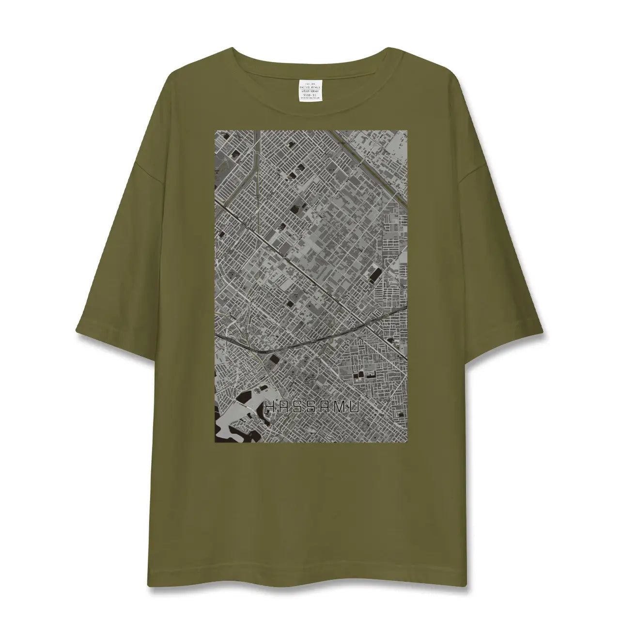 【発寒(北海道)】地図柄ビッグシルエットTシャツ