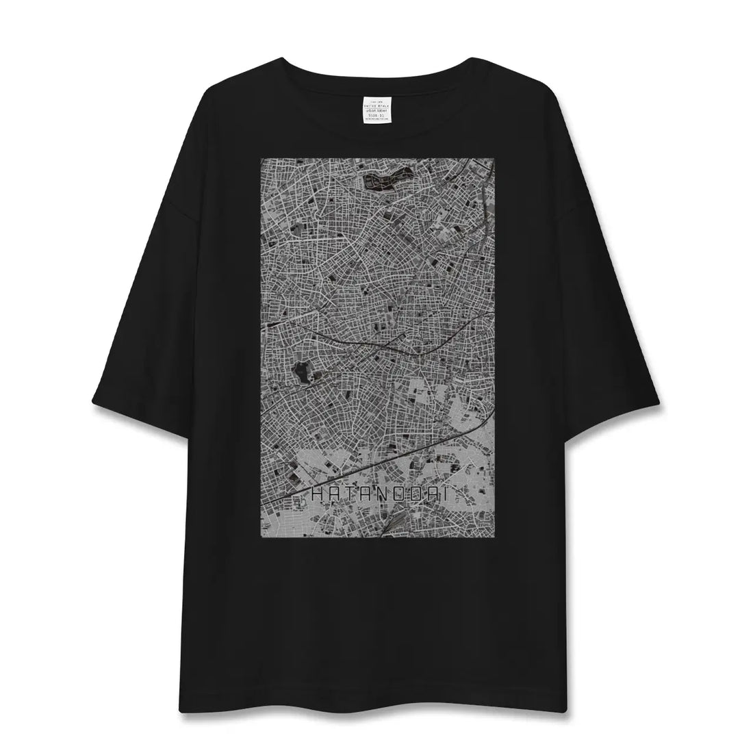 【旗の台(東京都)】地図柄ビッグシルエットTシャツ