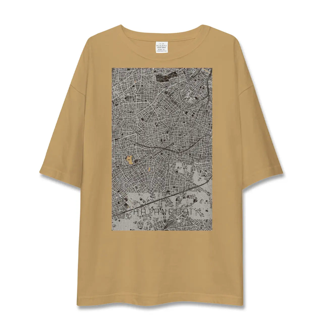 【旗の台(東京都)】地図柄ビッグシルエットTシャツ