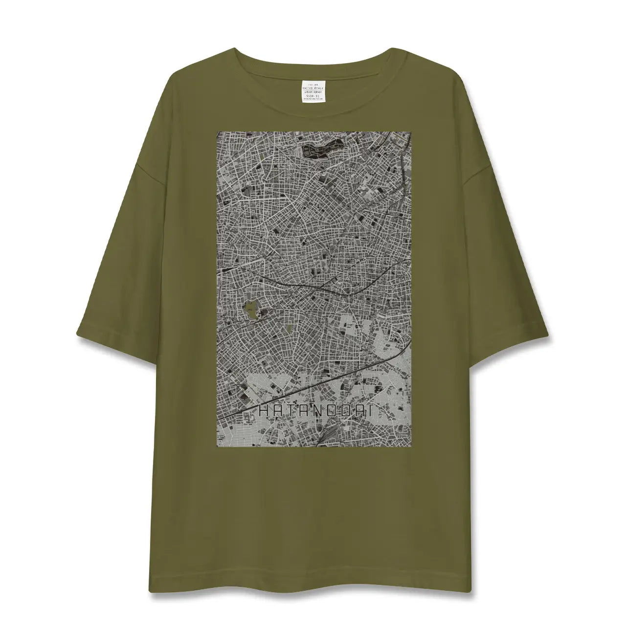 【旗の台(東京都)】地図柄ビッグシルエットTシャツ